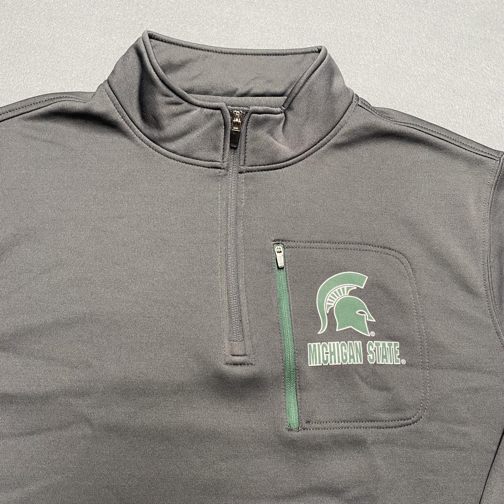 Michigan State Spartans Shirt Mens XL Football Quarter Zip‎ Stadium Athletics